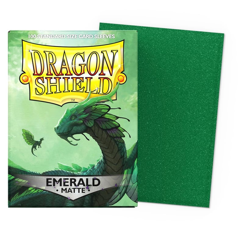 Dragon Shield | Standard Size Card Matte Sleeves | 100 CT - Smooth & Tough Premium TCG Sleeves | Compatible with Pokemon, Flesh & Blood, One Piece & Magic The Gathering | Emerald - Image 2